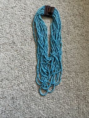 Cost Plus World Market Turquoise Multi-Strand Beaded Necklace